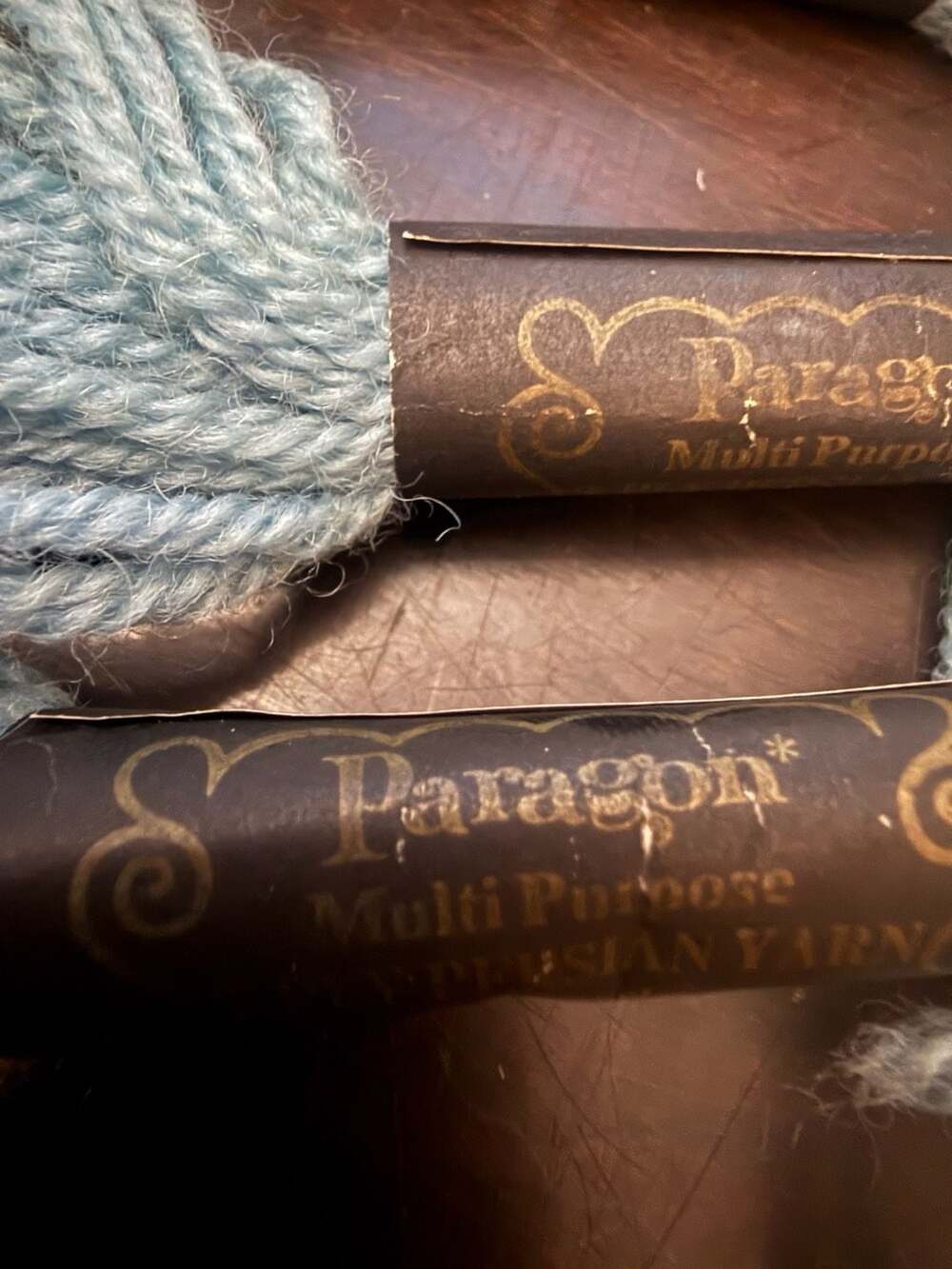 Paragon Multi Purpose 3-Ply Persian Yarn 100% Wool Color 170 Light Blue Skeins 4